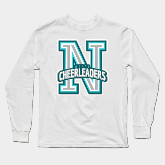 Nepal Cheerleader Long Sleeve T-Shirt by Tip Top Tee's